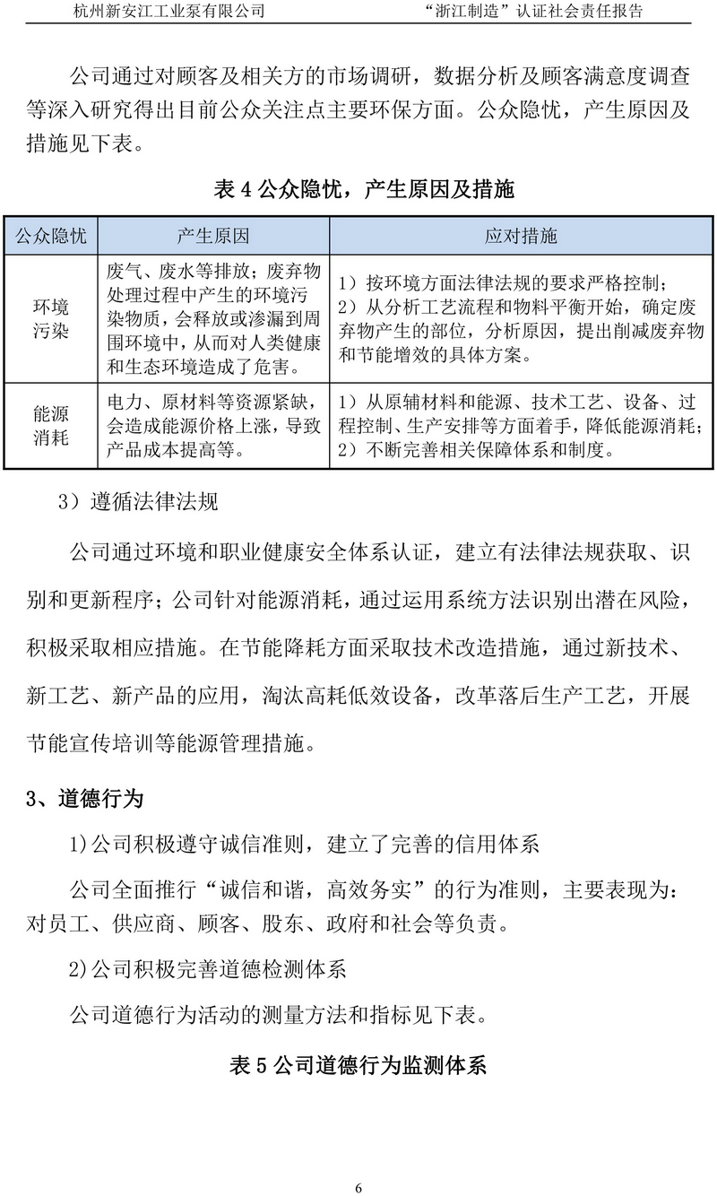 杭州新安江工业泵有限公司社会责任报告-7