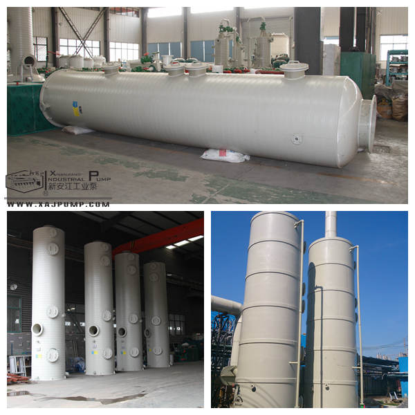 新安江工业泵PPH缠绕旋流板吸收塔，强大的尾气处理设备